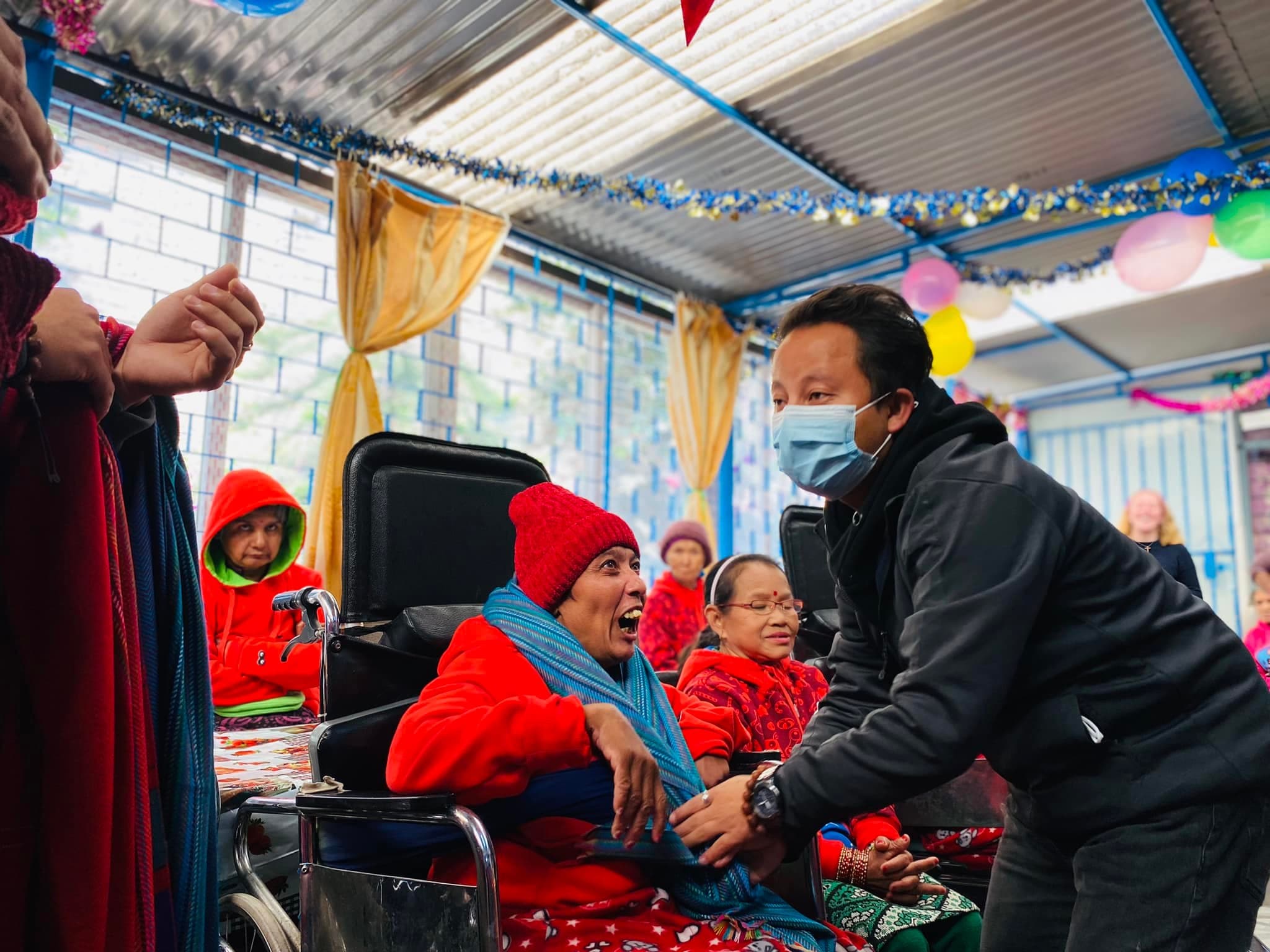 Supporting seniors at an old age home